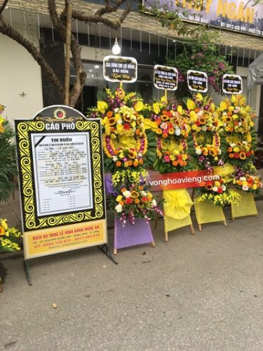 Vòng hoa tang lễ tại Tp Vinh Nghệ An